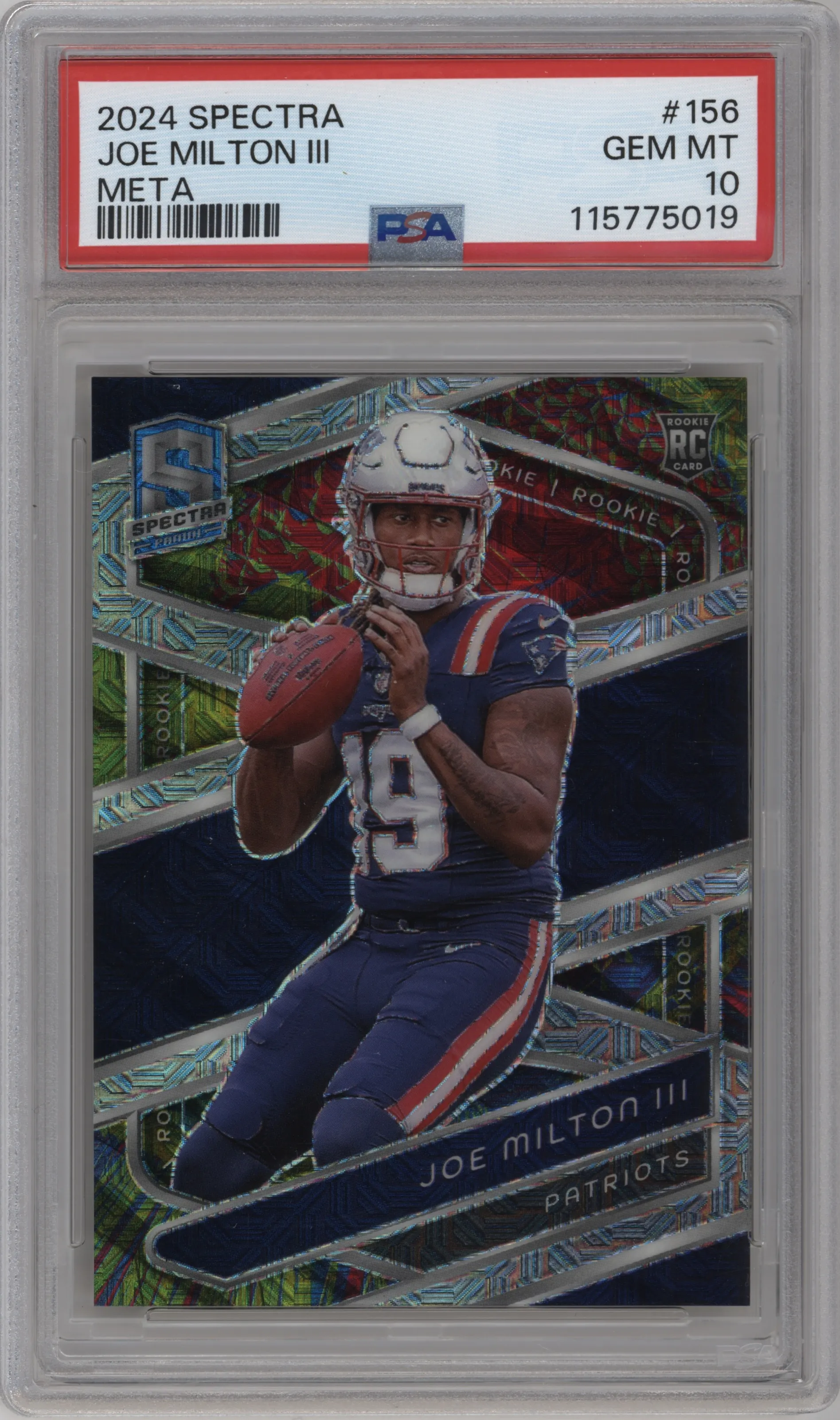 2024 Panini Spectra Joe Milton III Meta #156 PSA 10