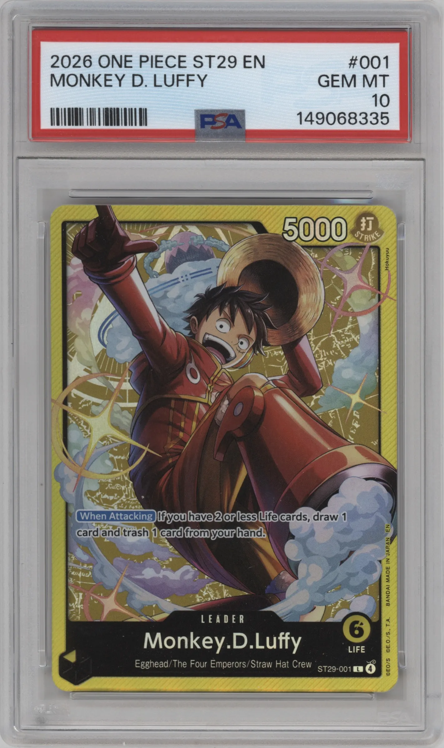 2026 One Piece Egghead Starter Deck Monkey.D.Luffy PSA 10