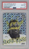 Quentin Johnston from the 2023 Donruss Optic set graded by PSA and given an overall grade of 10.