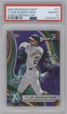 Tyler Soderstrom from the 2024 Bowman's Best set featuring a Purple Refractor parallel graded by PSA and given an overall grade of 10.