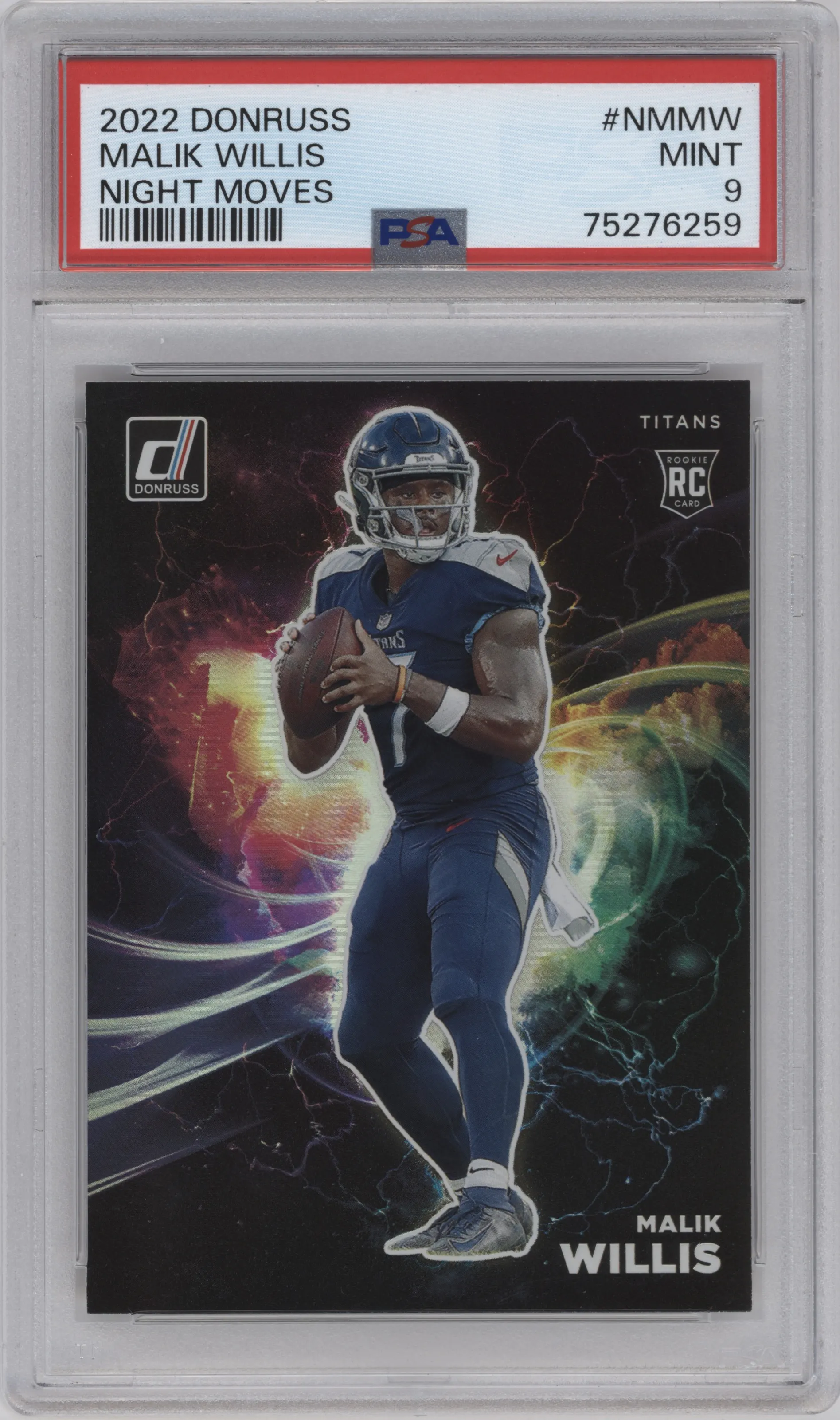 2022 Panini Donruss Night Moves Malik Willis PSA 9