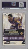 Kobe Bryant from the 2000-01 Fleer Ultra set featuring a Gold Medallion parallel graded by PSA and given an overall grade of 10.