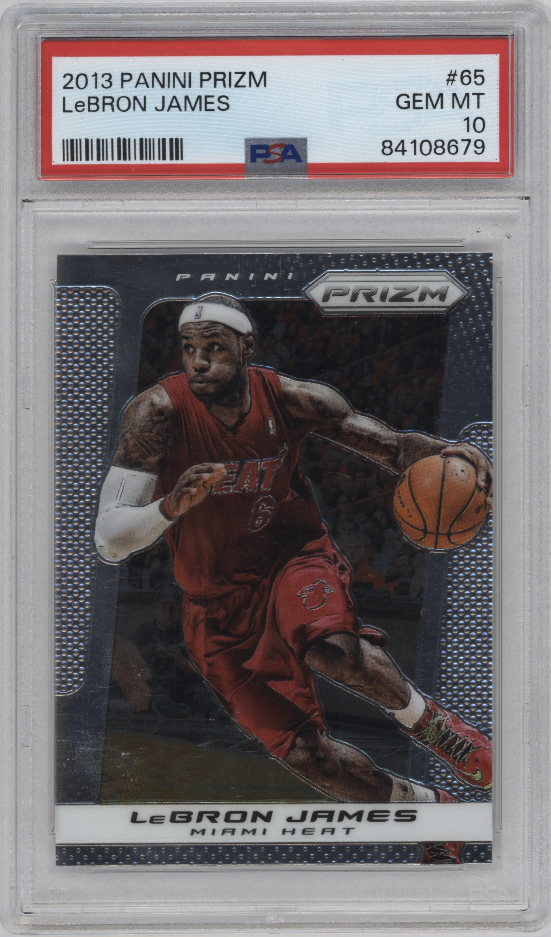2013 Panini Prizm LeBron James #65 PSA 10