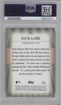 Elly De La Cruz from the 2024 Topps  set graded by PSA and given an overall grade of 9.
