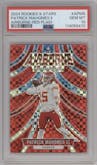 Patrick Mahomes II from the 2024 Panini Rookies & Stars set featuring a Red Plaid parallel graded by PSA and given an overall grade of 10.