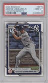 George Lombard Jr. from the 2024 Bowman set graded by PSA and given an overall grade of 10.