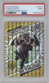 Chris Olave from the 2023 Panini Mosaic set featuring a Gold Mosaic parallel graded by PSA and given an overall grade of 9.