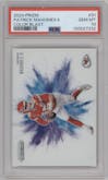 Patrick Mahomes II from the 2024 Panini Prizm set graded by PSA and given an overall grade of 10.