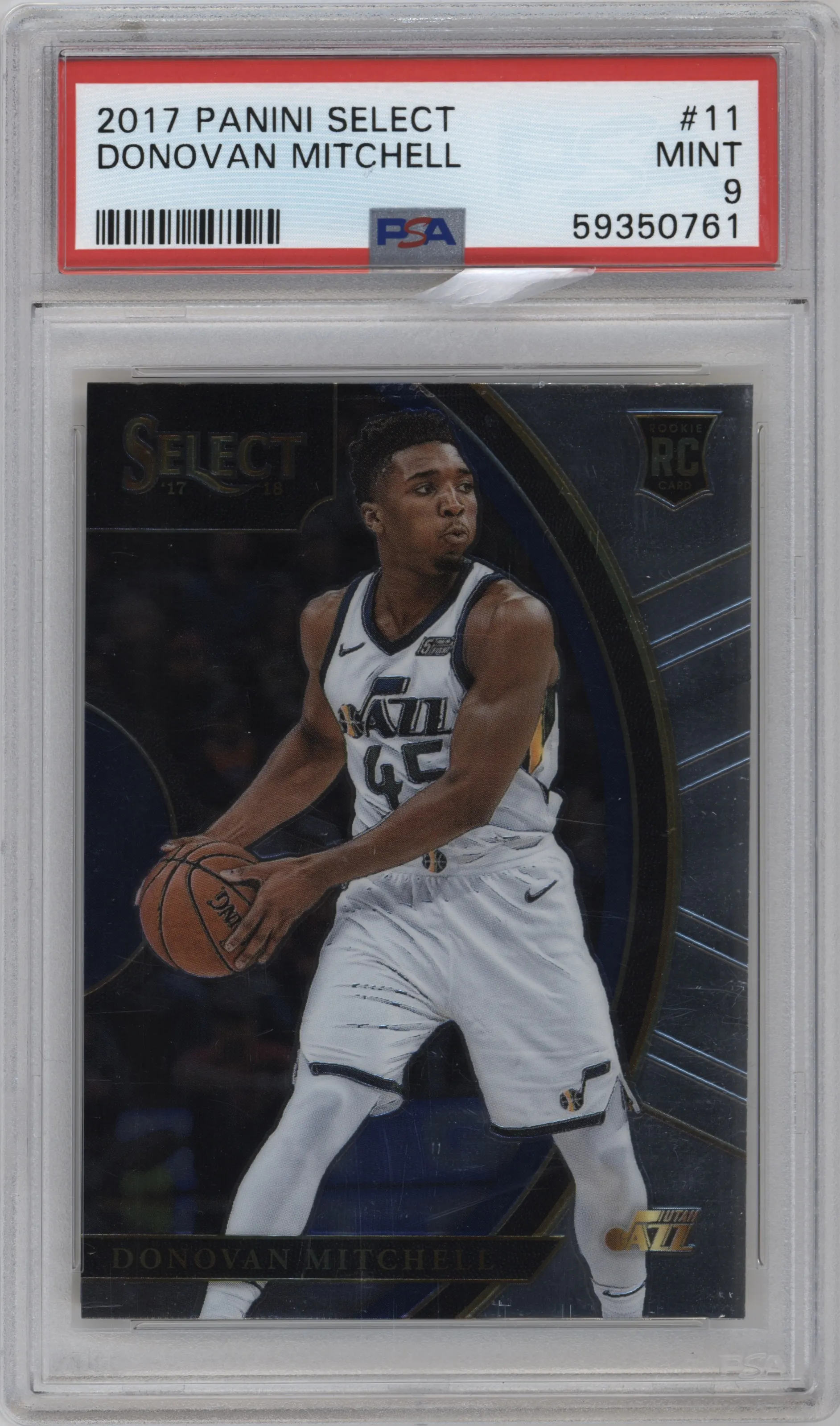 2017 Panini Select Donovan Mitchell PSA 9
