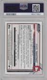 Angel Martinez from the 2021 Bowman set featuring a Speckle Refractor parallel graded by PSA and given an overall grade of 9.