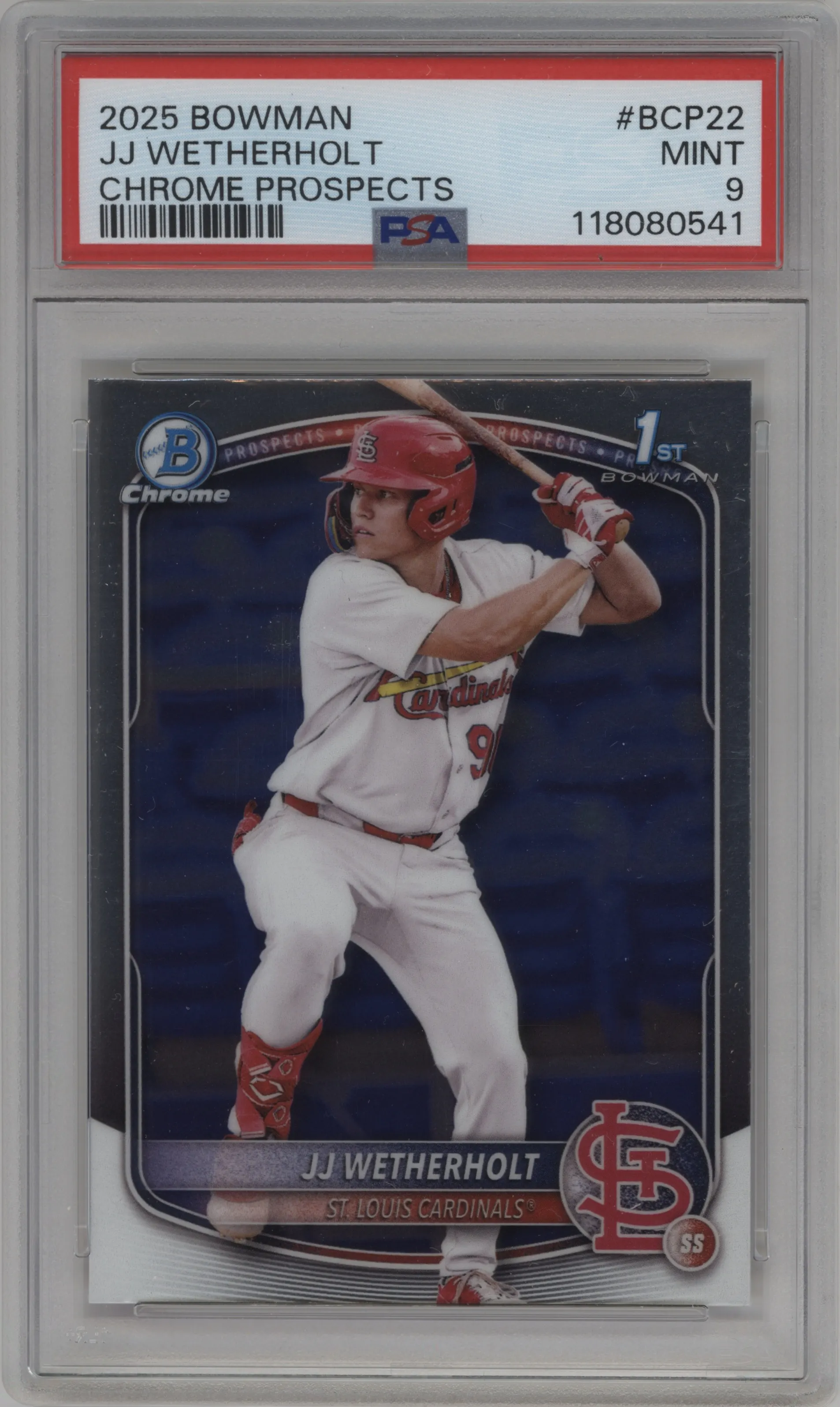 2025 Bowman Chr.Pros JJ Wetherholt PSA 9