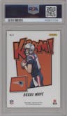 Drake Maye from the 2024 Panini Absolute set graded by PSA and given an overall grade of 10.