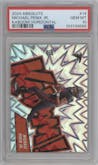 Michael Penix Jr. from the 2024 Panini Absolute set graded by PSA and given an overall grade of 10.