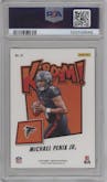 Michael Penix Jr. from the 2024 Panini Absolute set graded by PSA and given an overall grade of 10.