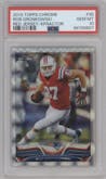 Rob Gronkowski from the 2013 Topps Chrome set featuring a X-Fractor parallel graded by PSA and given an overall grade of 10.