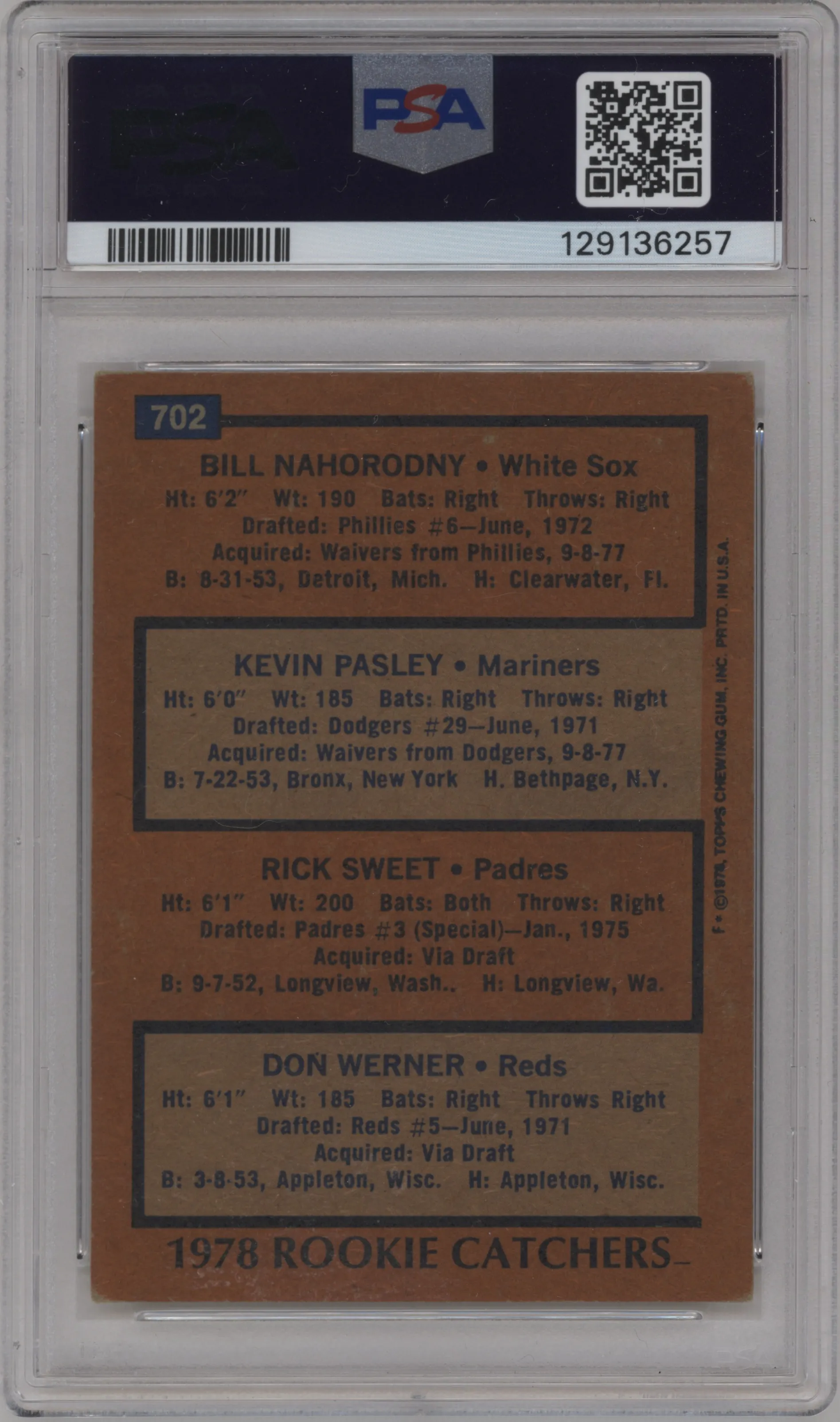 Bill Nahorodny/Kevin Pasley/Rick Sweet/Don Werner