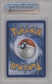 Jirachi from the 2019 Pokemon S&M  set featuring a Team UP Staff parallel graded by Beckett and given an overall grade of 9.
