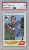 Fran Tarkenton from the 1968 Topps set graded by PSA and given an overall grade of 7.
