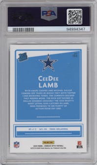 CeeDee Lamb from the 2020 Panini Donruss Optic set graded by PSA and given an overall grade of 10.