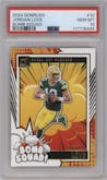 Jordan Love from the 2024 Donruss set graded by PSA and given an overall grade of 10.