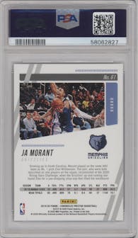 Ja Morant from the 2019-20 Panini Chronicles  set graded by PSA and given an overall grade of 10.