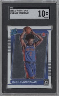 Cade Cunningham from the 2021-22 Panini Donruss Optic set graded by SGC and given an overall grade of 10.