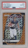 Rome Odunze from the 2024 Panini Prizm set featuring a Lazer Prizm parallel graded by PSA and given an overall grade of 10.