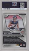 Rome Odunze from the 2024 Panini Prizm set featuring a Lazer Prizm parallel graded by PSA and given an overall grade of 10.
