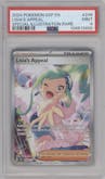 Lisia's Appeal from the 2024 Pokemon SV set graded by PSA and given an overall grade of 9.