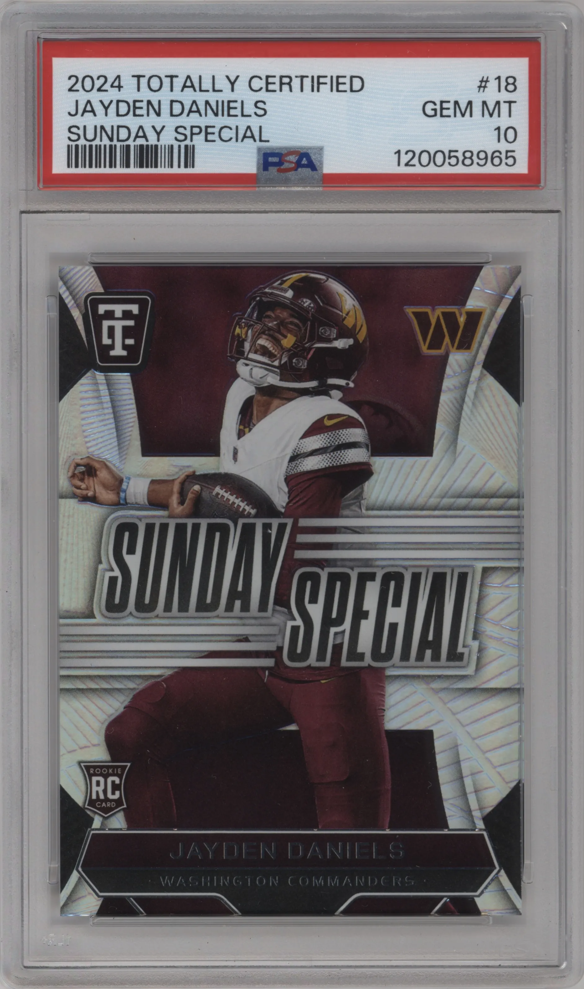 2024 Panini Totally Certified Sunday Special Jayden Daniels PSA 10