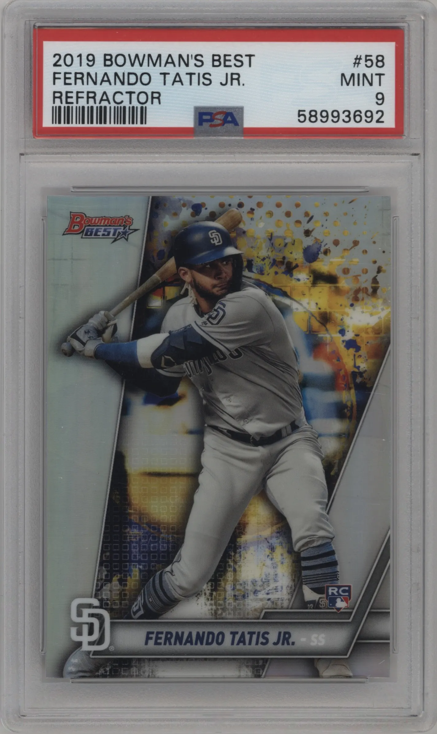2019 Bowman’s Best Fernando Tatis Jr. Refractor PSA 9
