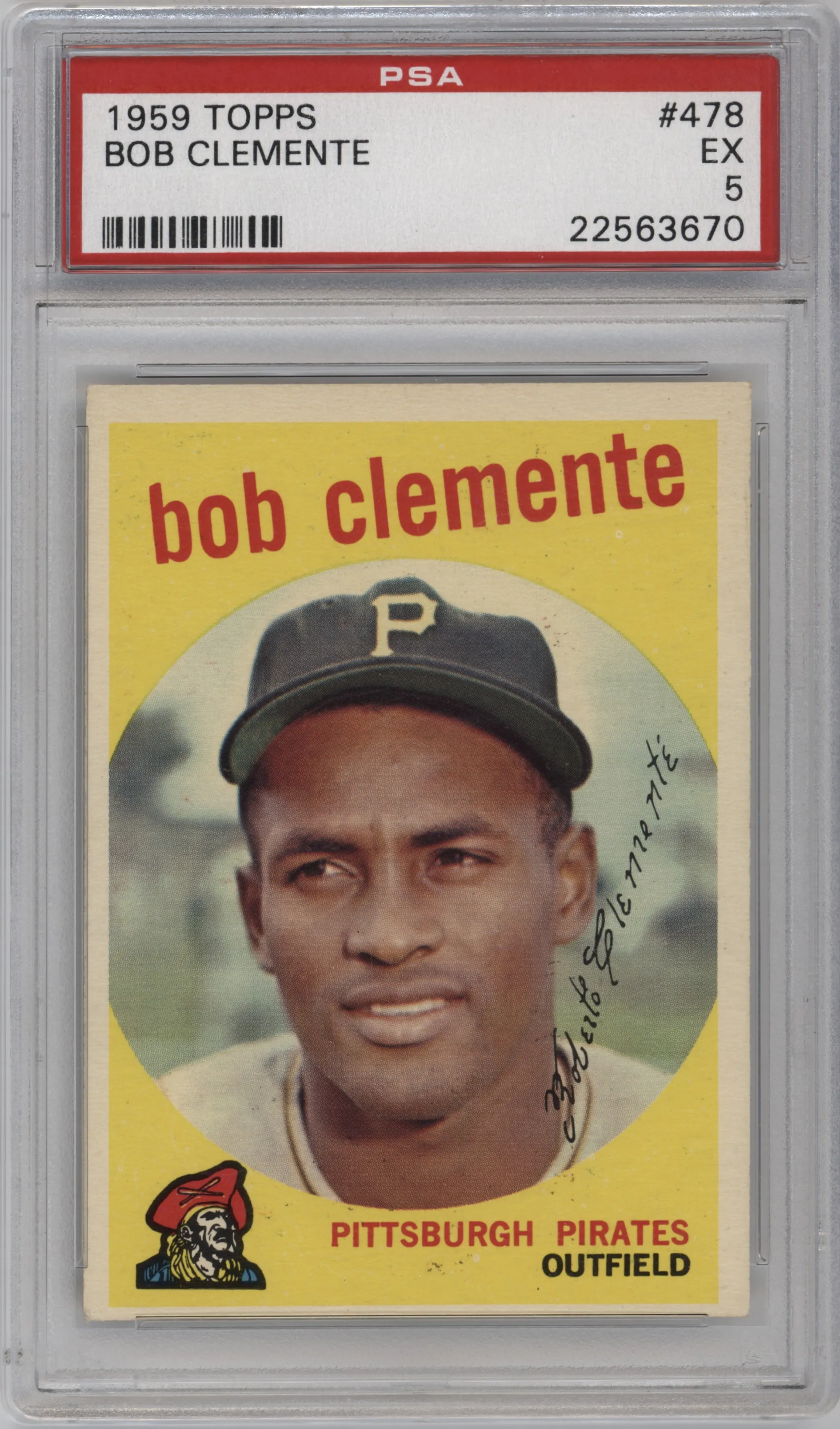 1959 Topps Bob Clemente #478 PSA 5