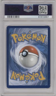 Radiant Charizard from the 2022 Pokemon SWSH set graded by PSA and given an overall grade of 10.