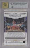 Max Christie from the 2022-23 Panini Obsidian set featuring a Electric Etch Contra FOTL parallel graded by Beckett and given an overall grade of 9.