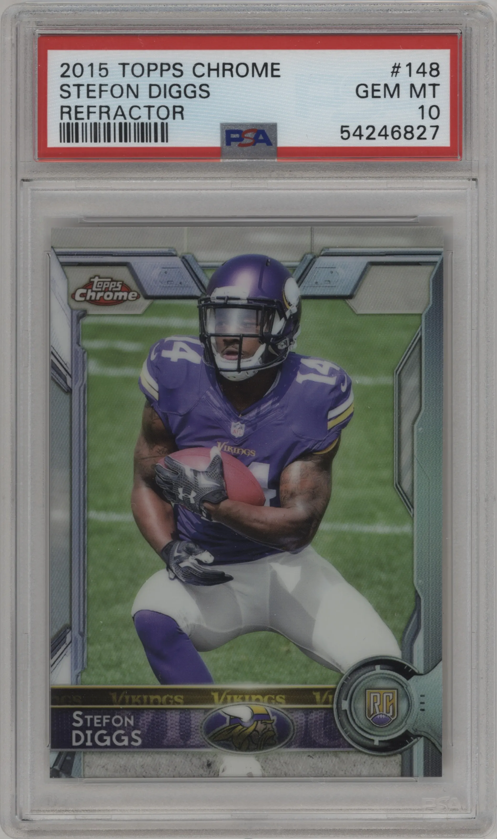 2015 Topps Chrome Stefon Diggs Refractor PSA 10
