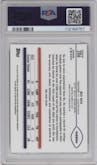 Bo Nix from the 2024 Topps Chrome set featuring a Refractor parallel graded by PSA and given an overall grade of 10.