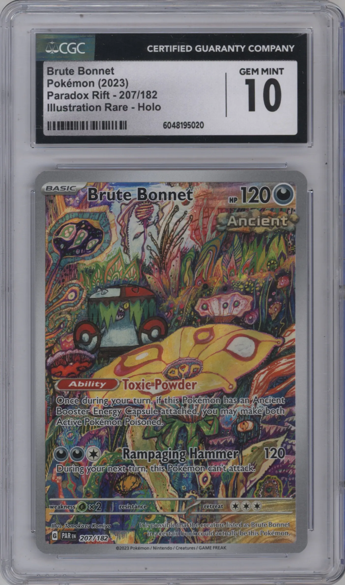 2023 Pokemon SV Paradox Rift Brute Bonnet #207 CGC 10