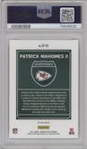 Patrick Mahomes II from the 2021 Panini Donruss Optic set graded by PSA and given an overall grade of 10.