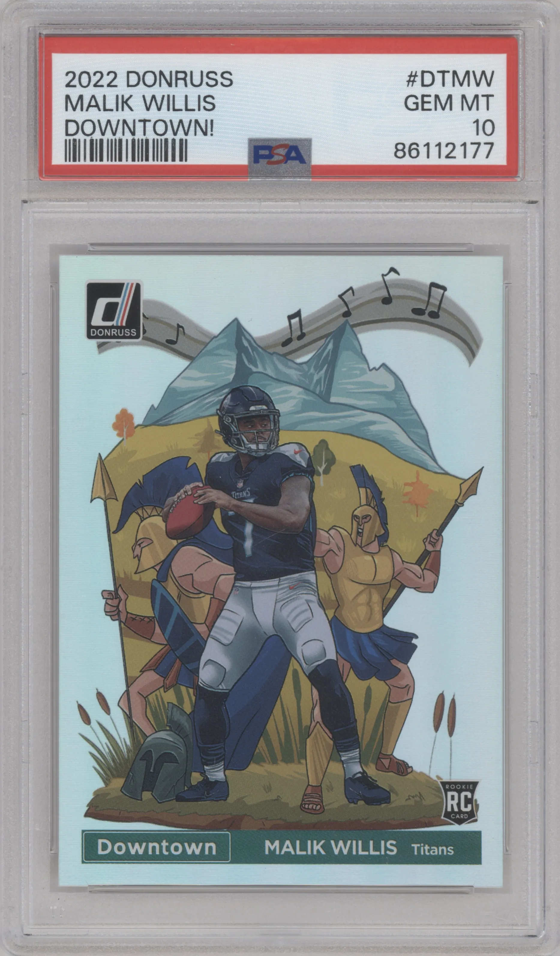 2022 Panini Donruss Downtown Malik Willis #DT-MW PSA 10