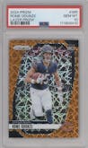 Rome Odunze from the 2024 Panini Prizm set featuring a Lazer Prizm parallel graded by PSA and given an overall grade of 10.