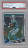 De'Von Achane from the 2023 Donruss Optic set graded by PSA and given an overall grade of 9.