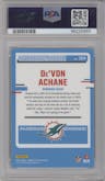 De'Von Achane from the 2023 Donruss Optic set graded by PSA and given an overall grade of 9.