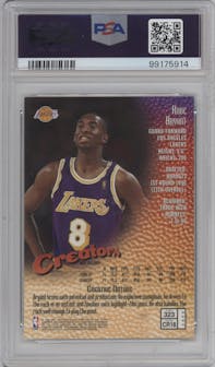 Kobe Bryant from the 1997-98 Topps Finest set featuring a W/ Coating parallel graded by PSA and given an overall grade of 9.