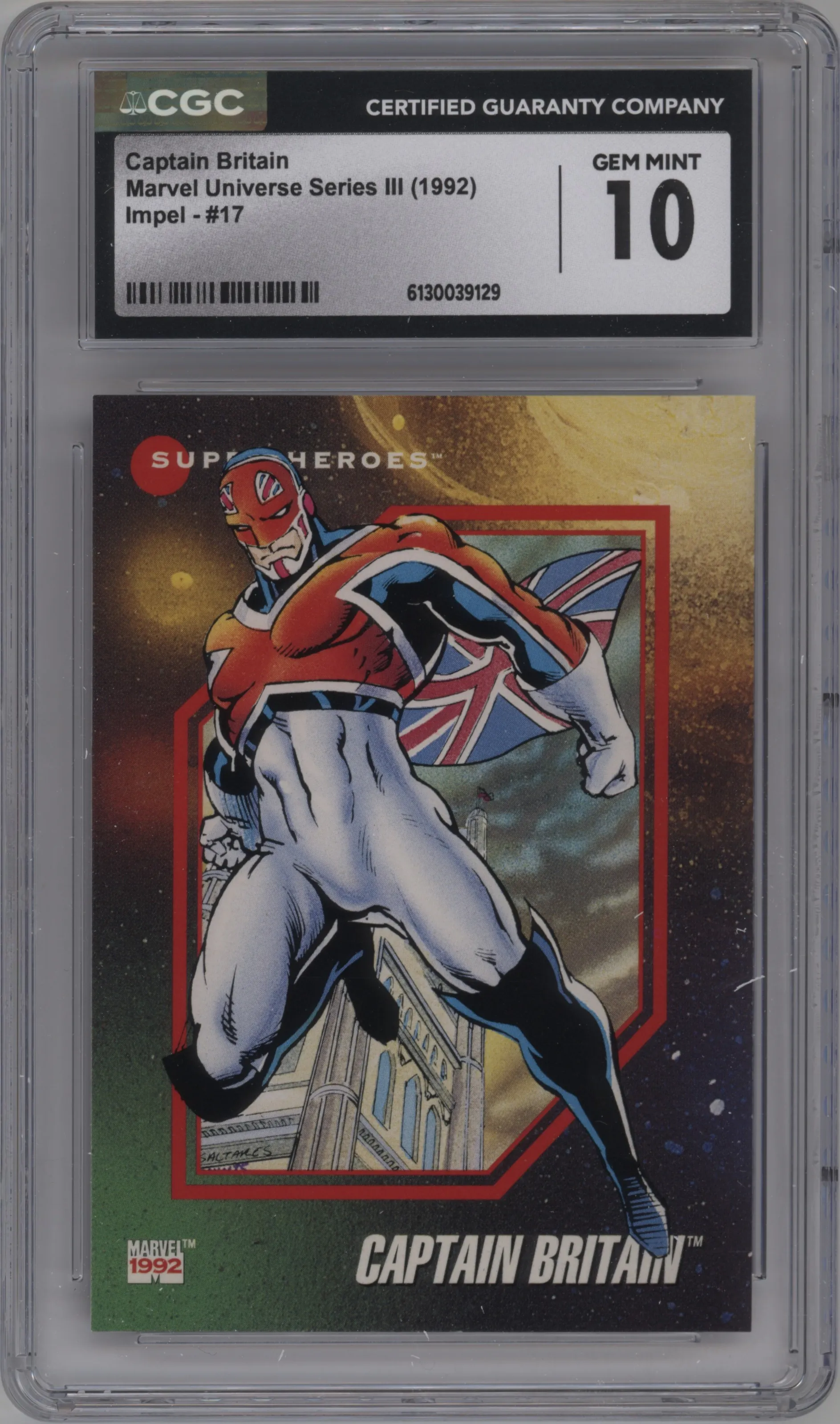 1992 Impel Marvel Universe Series 3 Captain Britain CGC 10