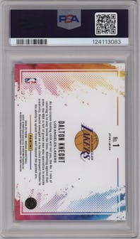 Dalton Knecht from the 2024-25 Panini Mosaic set graded by PSA and given an overall grade of 10.