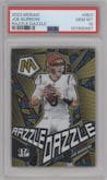 Joe Burrow from the 2023 Panini Mosaic set graded by PSA and given an overall grade of 10.