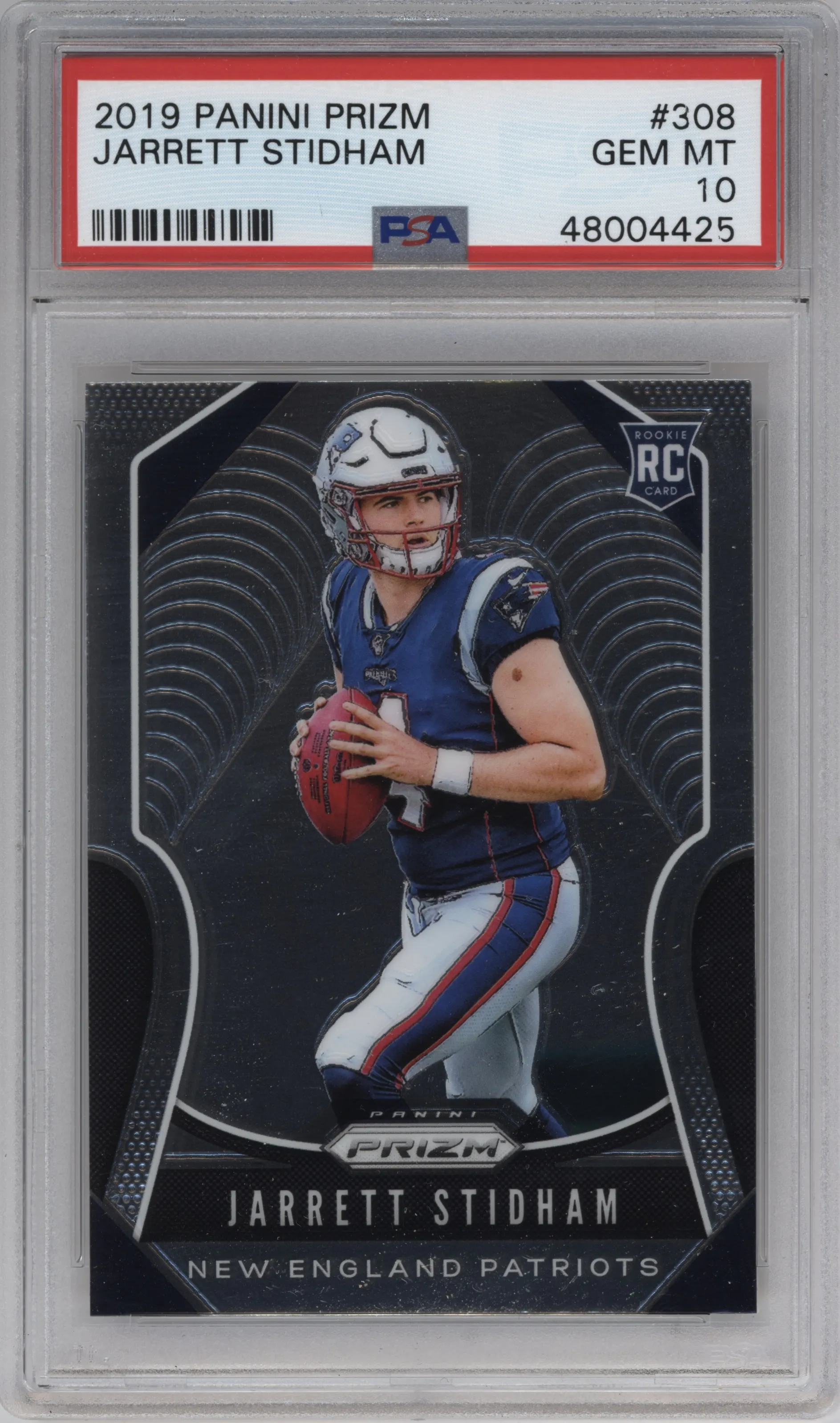 2019 Panini Prizm Jarrett Stidham #308 PSA 10