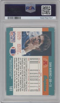 Dan Marino from the 1990 Pro Set set graded by PSA and given an overall grade of 7.