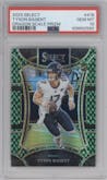 Tyson Bagent from the 2023 Panini Select set featuring a Dragon Scale parallel graded by PSA and given an overall grade of 10.