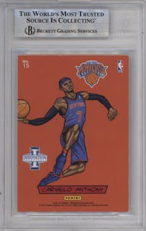 Carmelo Anthony from the 2013-14 Panini Innovation set graded by Beckett and given an overall grade of 8.
